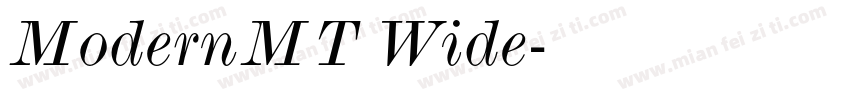ModernMT Wide字体转换